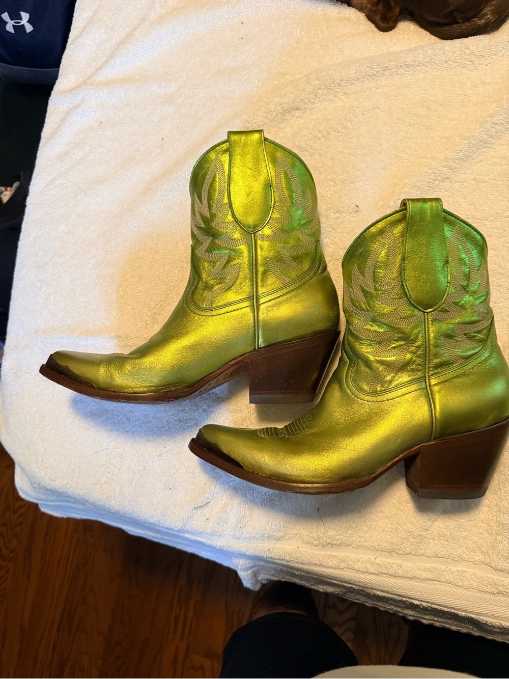Idyllwind Metallic Lime Green Western Ankle Boots